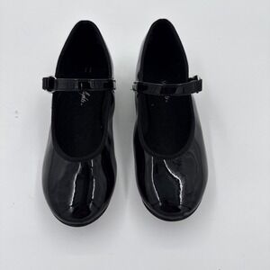 Spotlight Black Patent Toddler Girl Tap Shoes Size 11 Straps